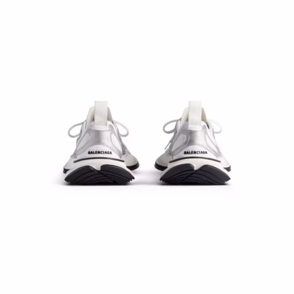 Balenciaga Men's Circuit Sneaker in White/Silver - Image 7