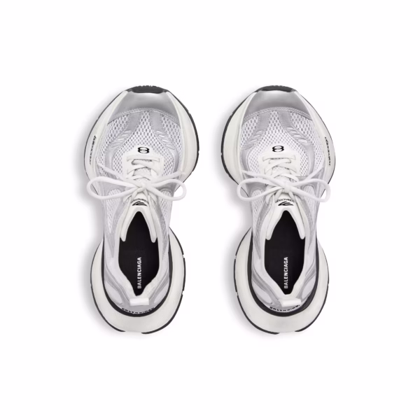 Balenciaga Men's Circuit Sneaker in White/Silver - Image 6