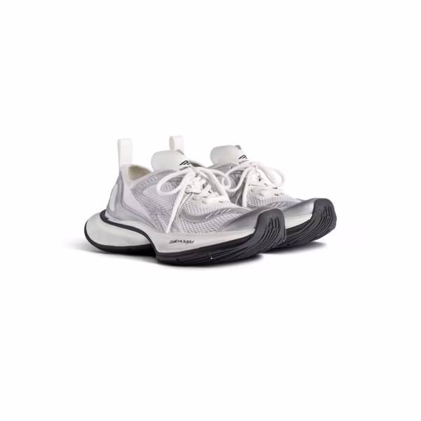 Balenciaga Men's Circuit Sneaker in White/Silver