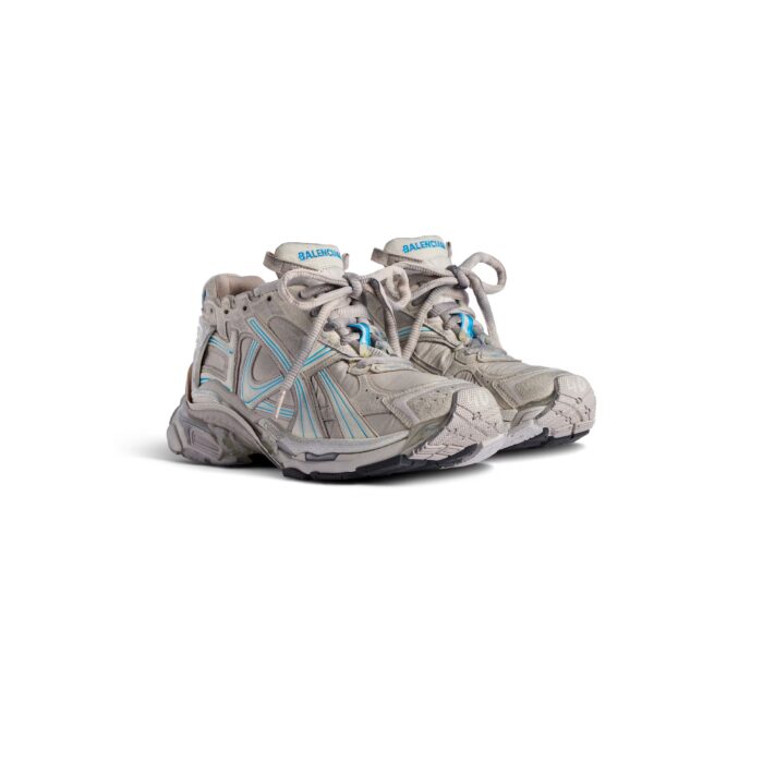 Balenciaga Women’s Runner Sneaker in Taupe/Blue