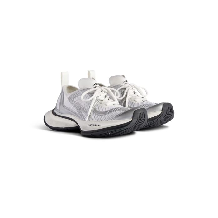 Balenciaga Women’s Circuit Sneaker in White/Silver